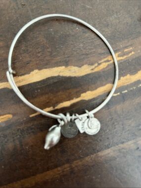 Silver Charm Bangle Bracelet - Women